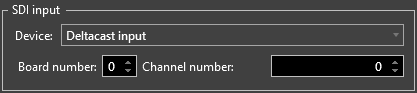 Deltacast input settings