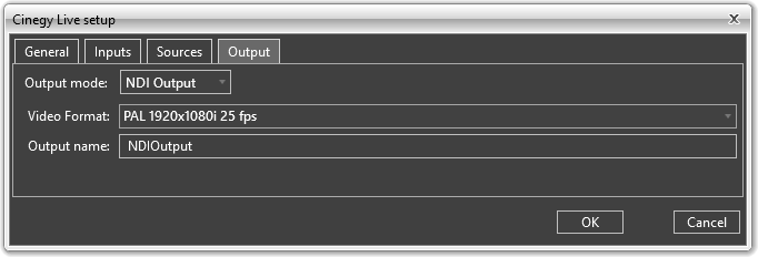 NDI output