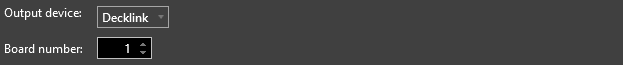 DeckLink output