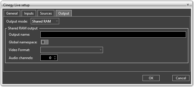 Shared RAM output