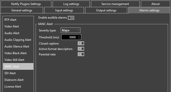 multiviewer_configurator_alarms_VANC