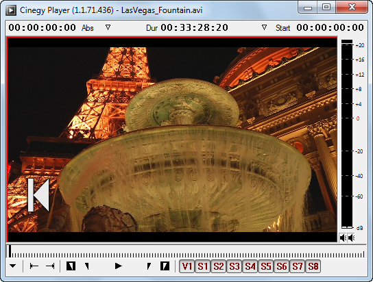 Cinegy Player track selector