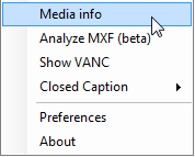 Media info option