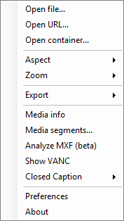 Cinegy Player context menu.tif