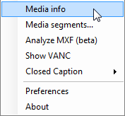 Media info option