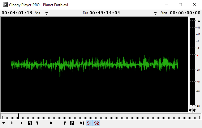 Cinegy Player with audio tracks only