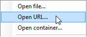 Open URL context menu command