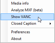 Show VANC option