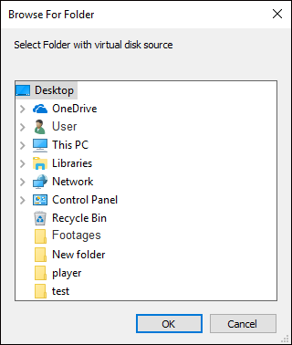 Browse for Folder dialog