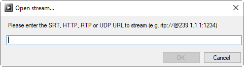 Open URL dialog