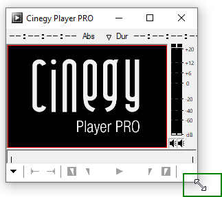 Cinegy Player resize