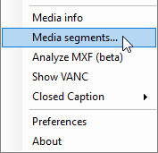 Media segments option