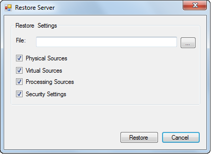 restore server_main dialog