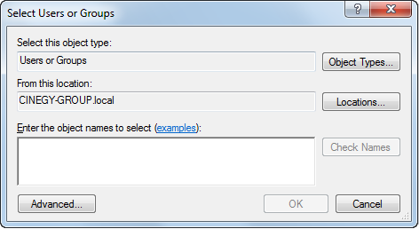 select users or groups