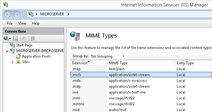 amino_IIS_mime types