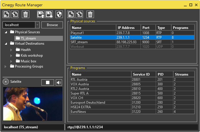 Cinegy Stream Manager