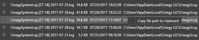 Copy file path to the clickboard