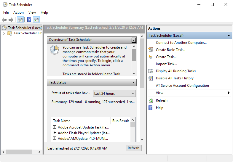 Task Scheduler interface